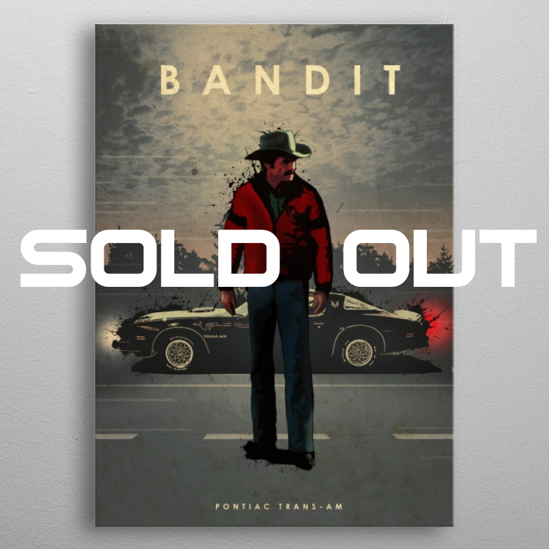 Displate Metall-Poster "Bandit with Pontiac Trans-AM" *AUSVERKAUFT*